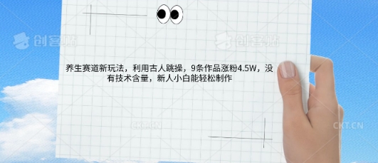 AI养生赛道新玩法，10条作品涨粉5.2W，操作简单，新人小白能轻松制作-小利资料站