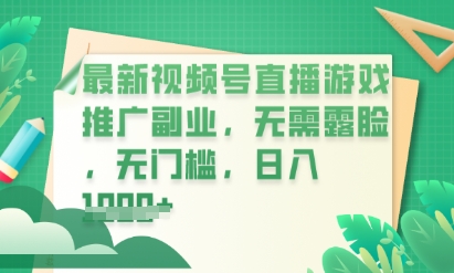最新视频号小游戏直播推广，超冷门，不露脸，零门槛，新手小白也能日入数张-小利资料站